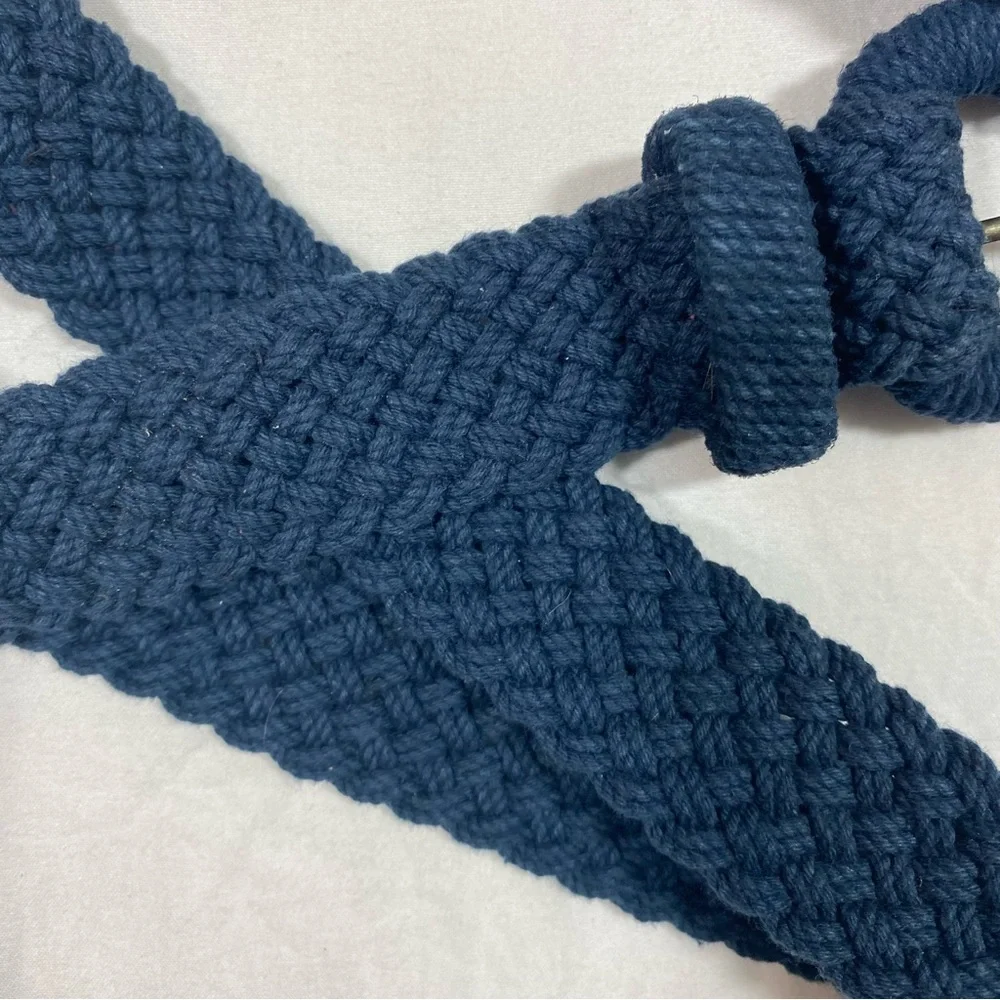 Liz Claiborne Navy Braided Belt Set of 2 Navy Belts Large unisex Belts
